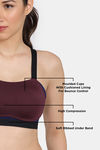 Zelocity High Impact Quick Dry Sports Bra - Windsor Wine — thumbnail 7